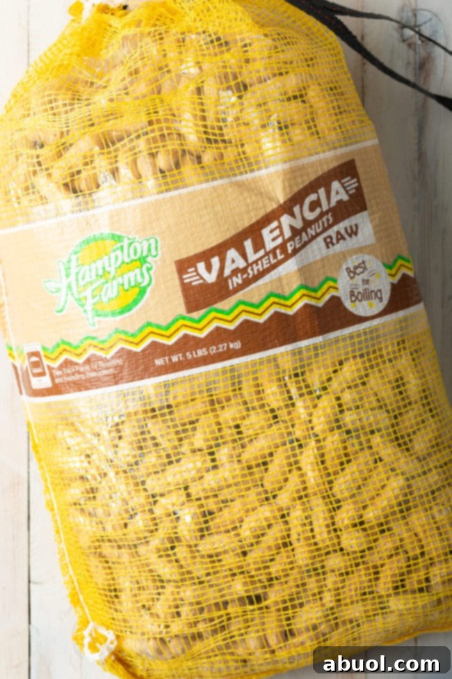 Raw Peanuts in a large 5 pound bag.