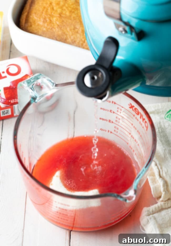 How To Make Jello Poke Cake - a visual guide to preparation