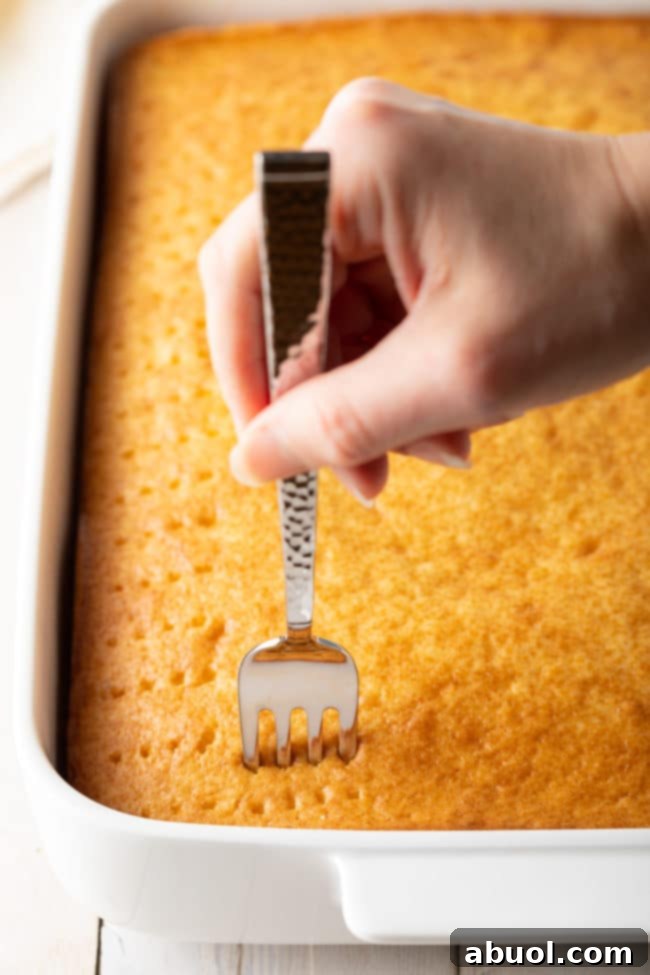 How To Make Poke Cake (Recipe) - step by step imagery