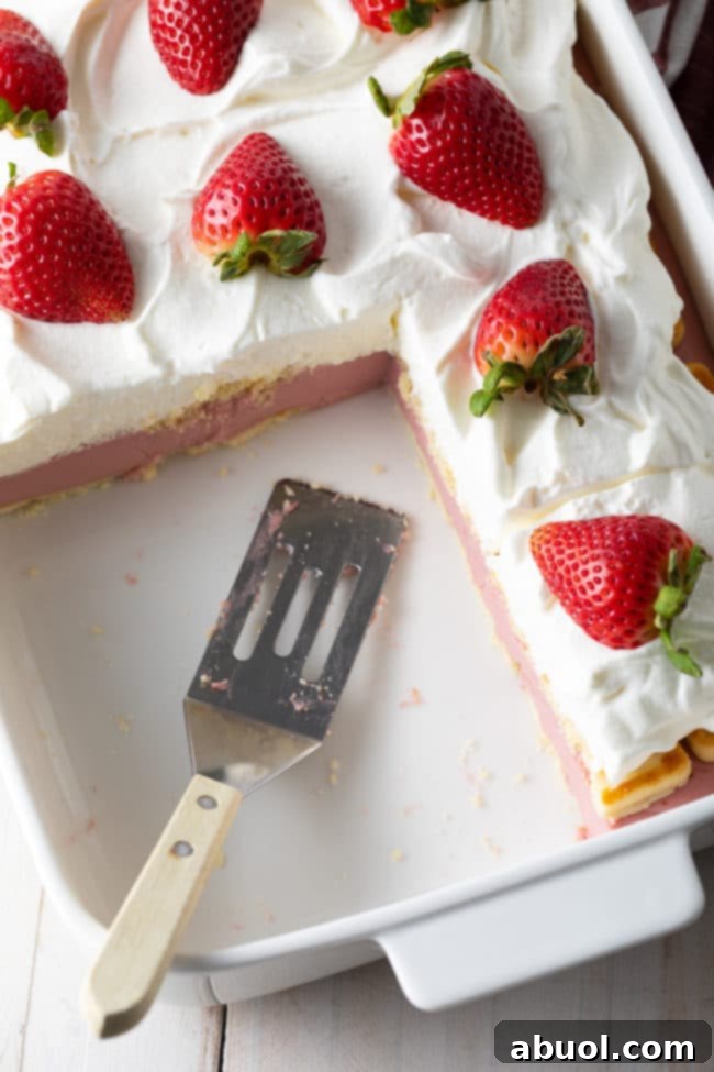 Fresh Strawberry Pudding Recipe  in pan