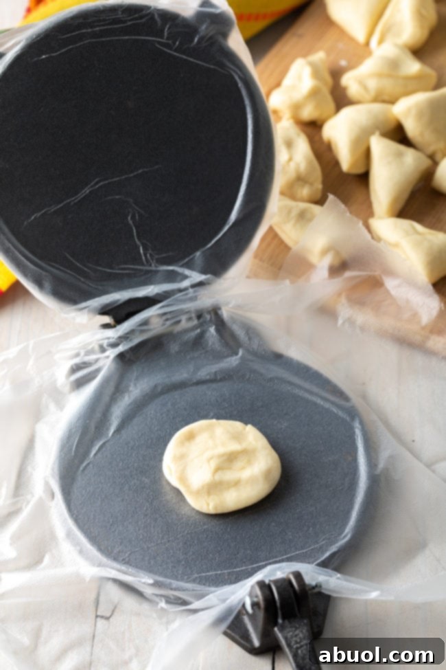Flatten Tortilla Dough Balls