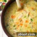 Creamy Parmesan Chicken and Rice Soup