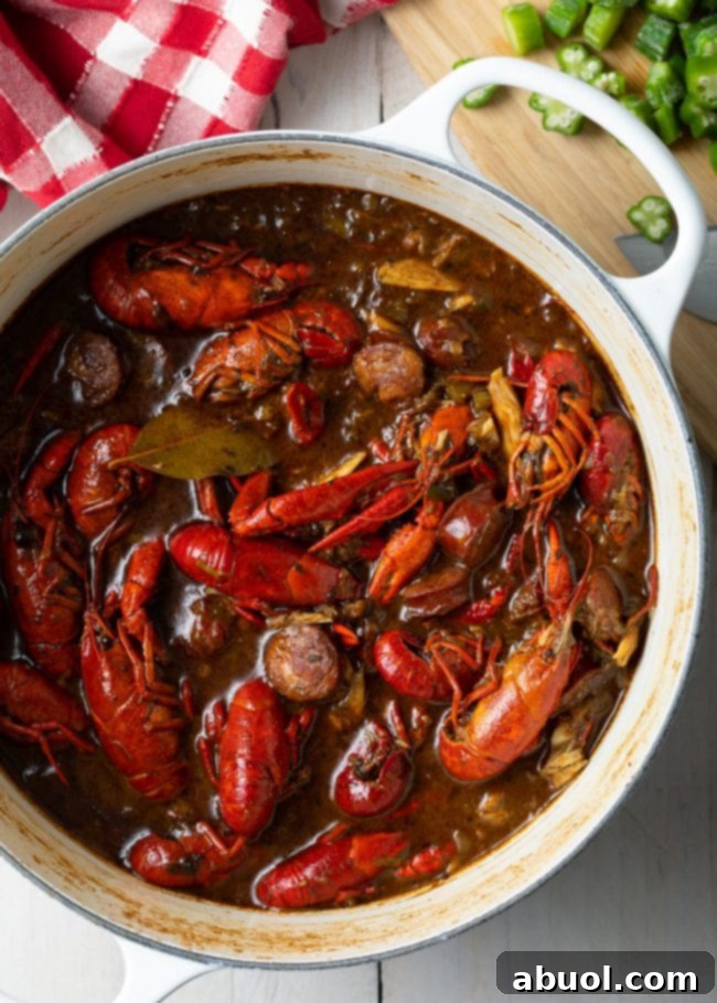 crawfish, sausage, roux, cajun seasoning