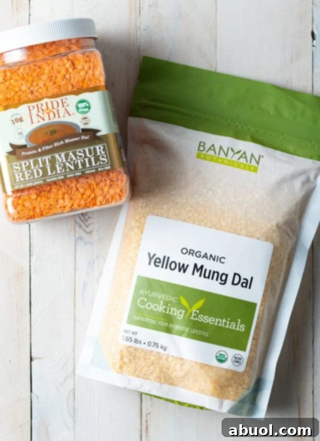Perfect Mung Dal Recipe 4 Close-up of dried yellow split peas, ready for cooking