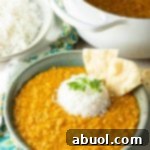 Perfect Mung Dal Recipe 9 Close-up of a bowl of Mung Daal, showing its creamy texture and garnish