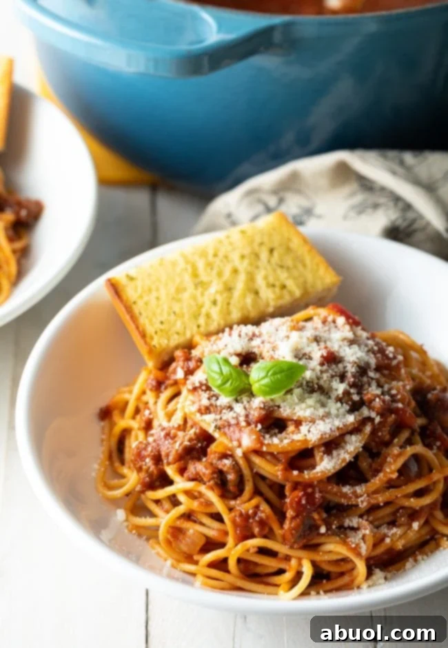 Spaghetti served with parmesan cheese and fresh basil on top