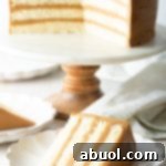 southern caramel cake with salted caramel frosting
