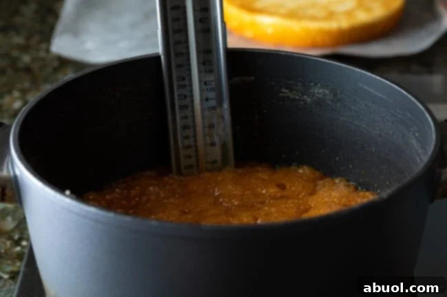 using a candy thermometer to make caramel