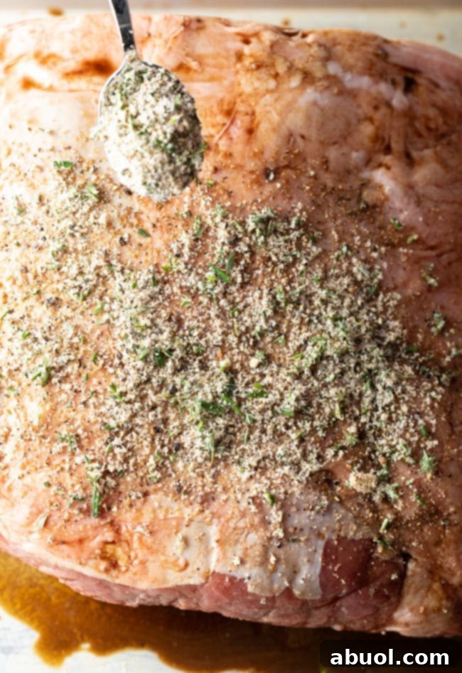 Smoked Prime Rib Perfection 7 Worcestershire and seasonings on beef prime rib before smoking
