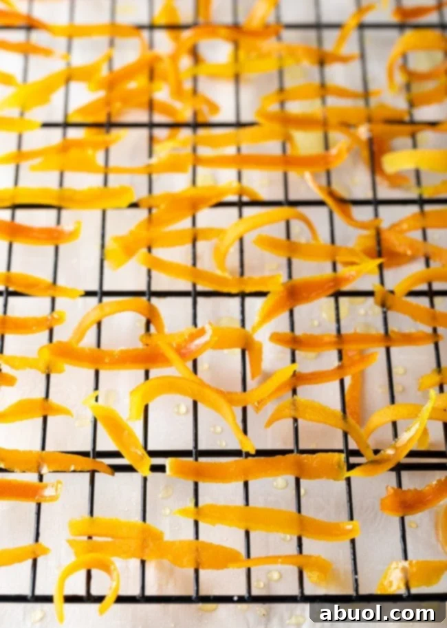 orange peels on a drying rack