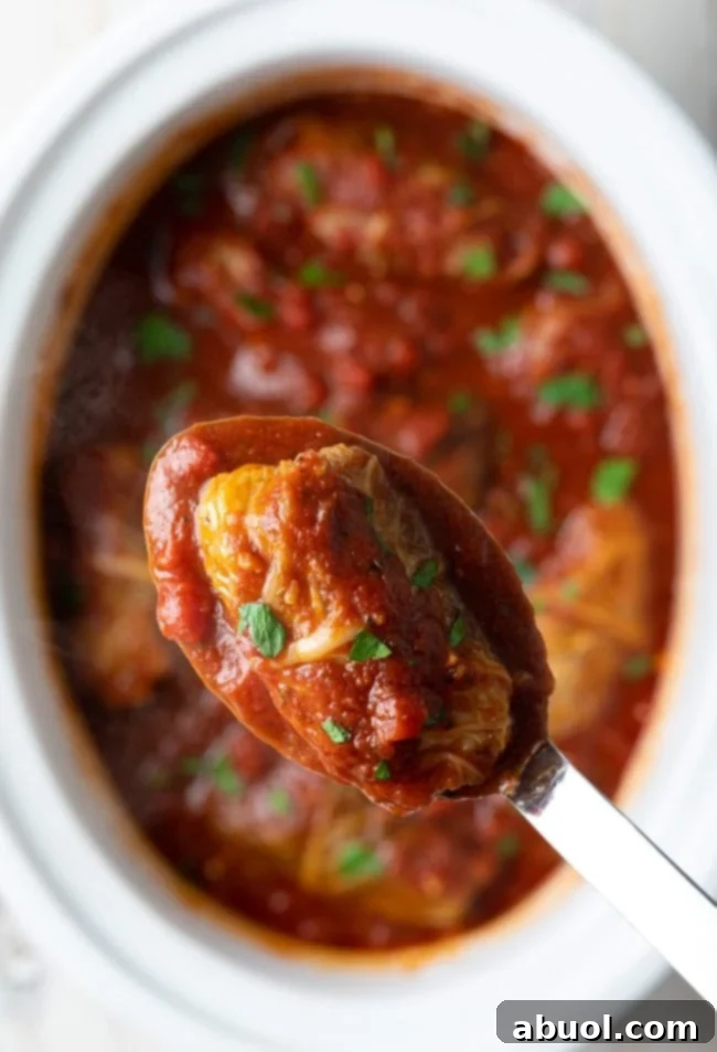 Golabki Recipe - crockpot stuffed cabbage rolls