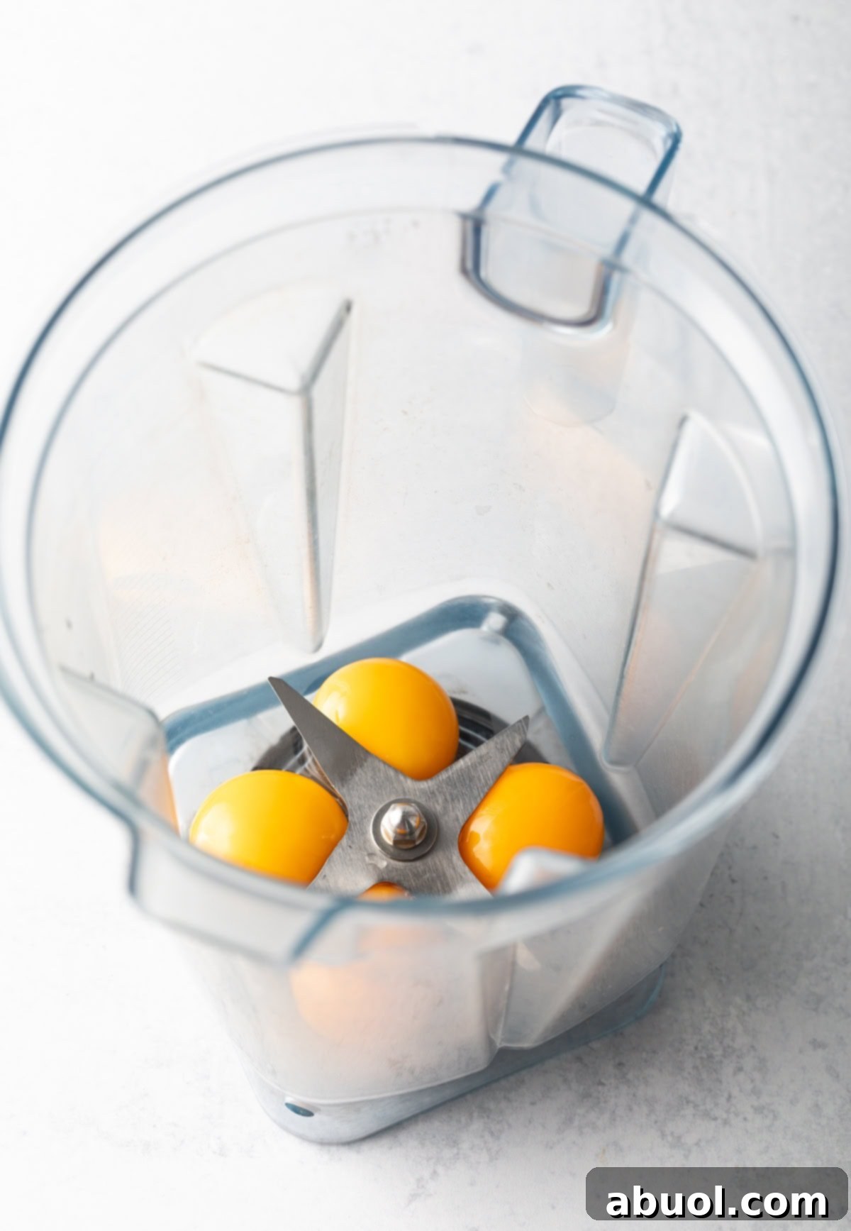 Egg yolks in a blender
