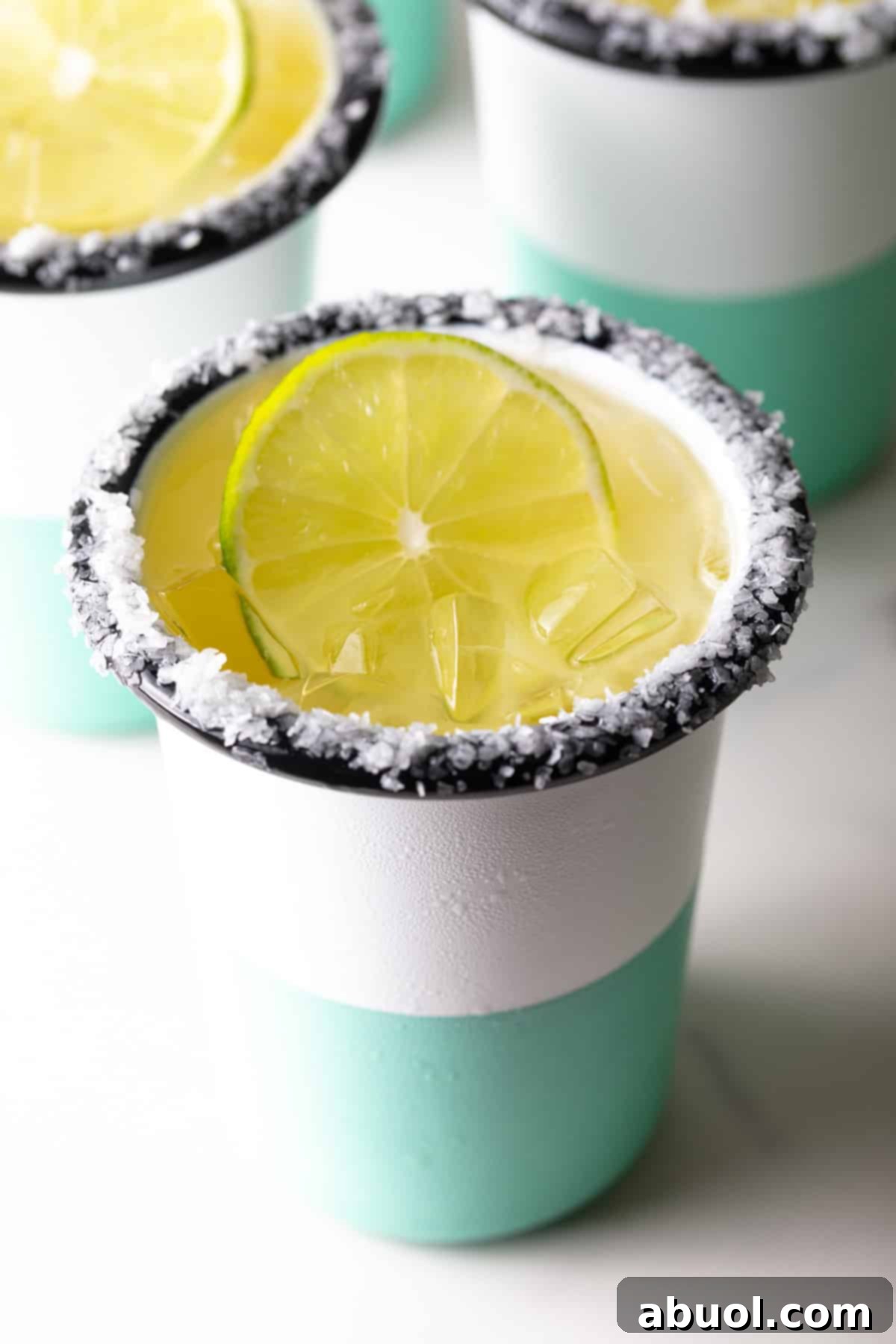 Refreshing Virgin Margarita with Salted Rim and Lime