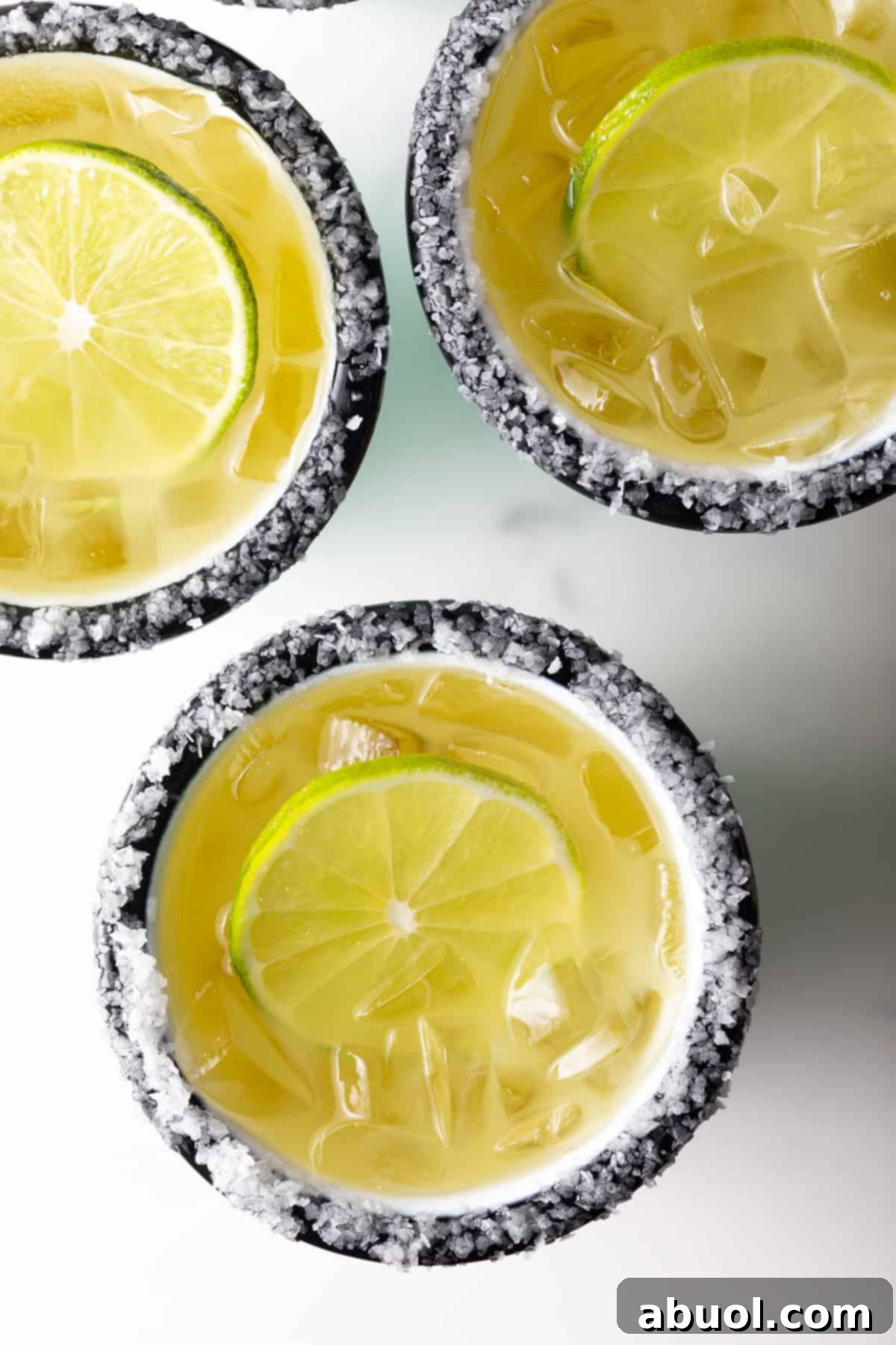 Group of Virgin Margaritas with Salted Rims