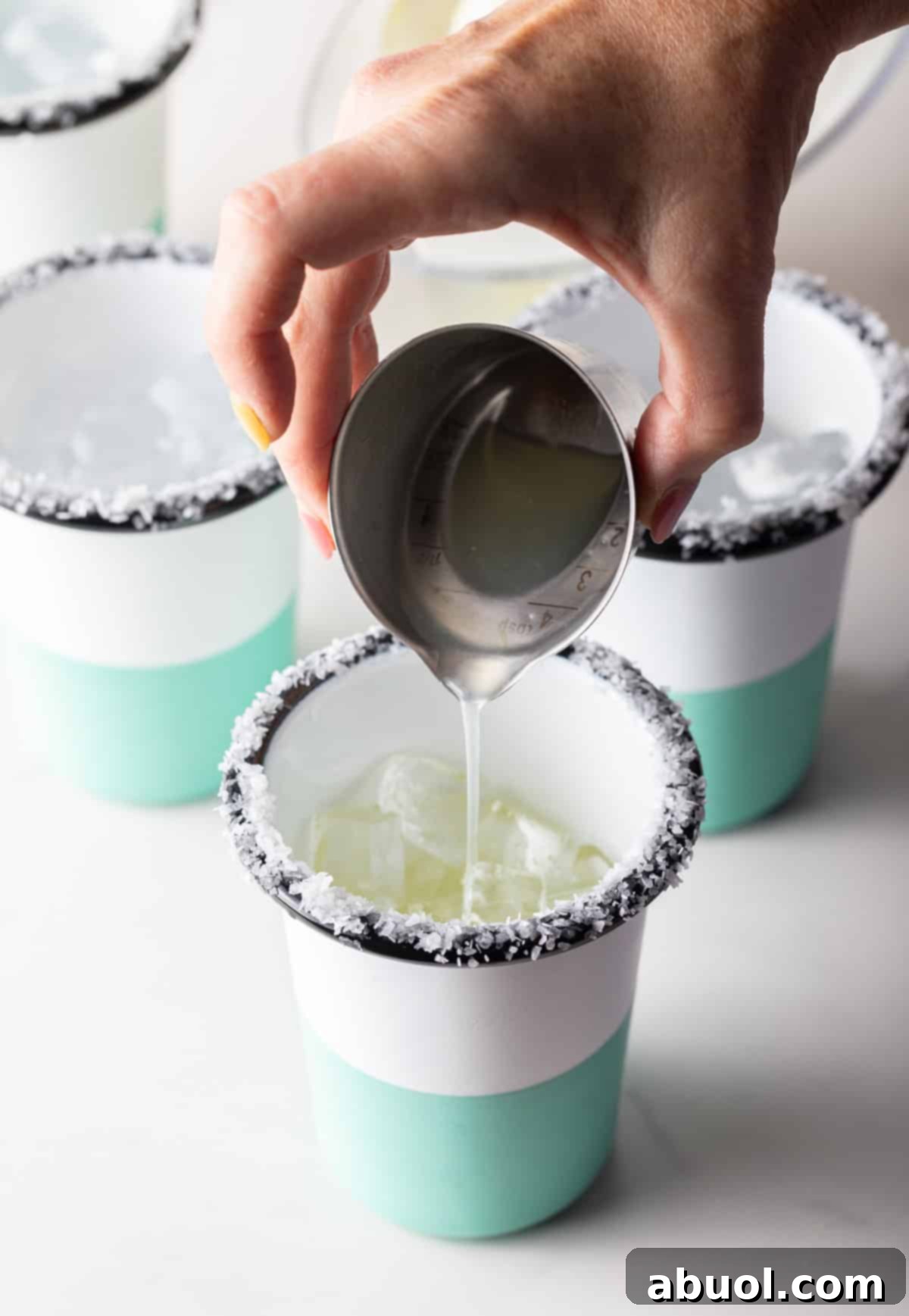 Adding Sparkling Water to the Virgin Margarita
