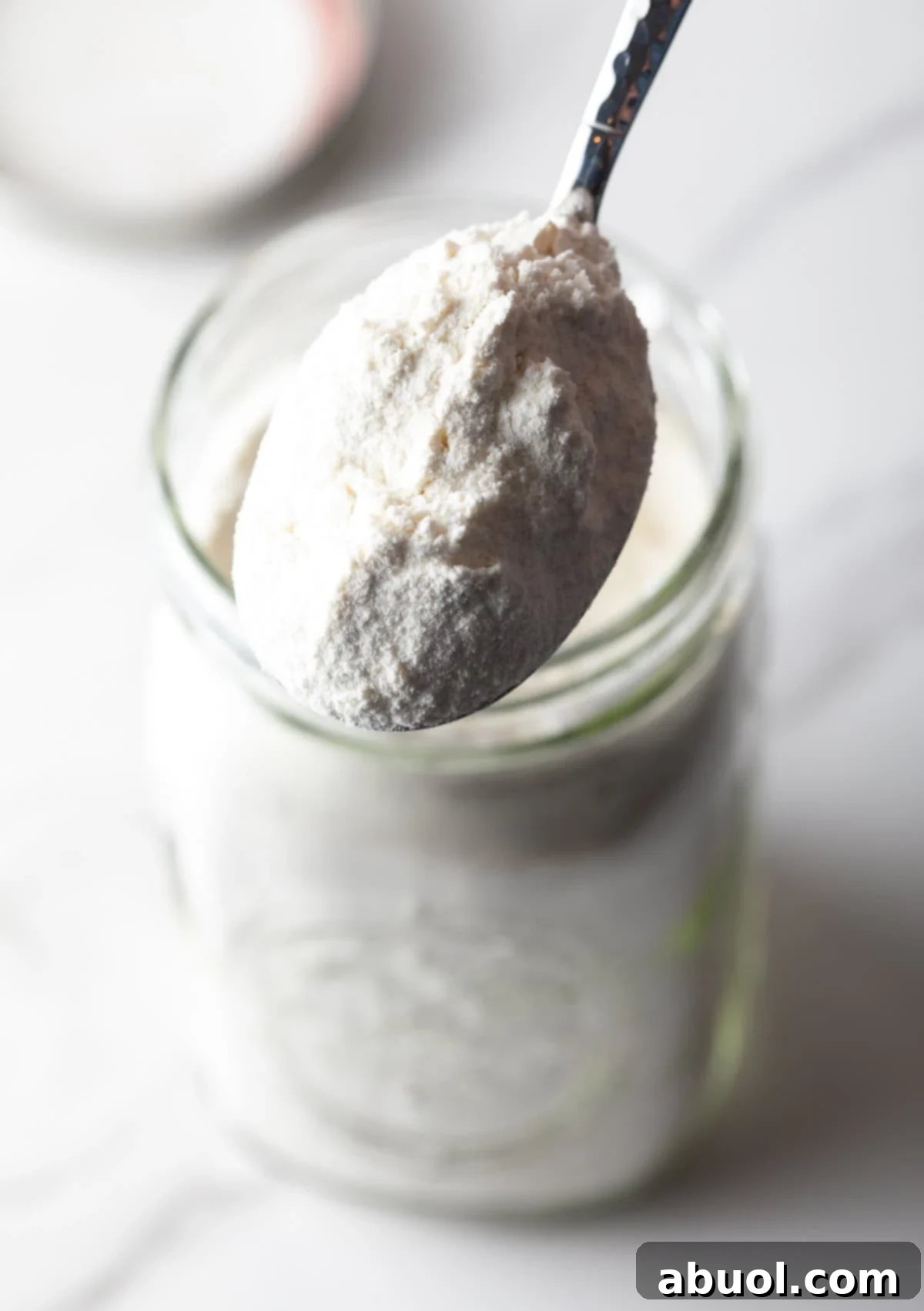 Close-up of homemade pancake mix