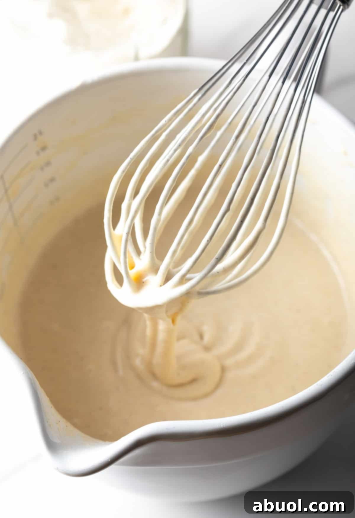 Whisking pancake mix