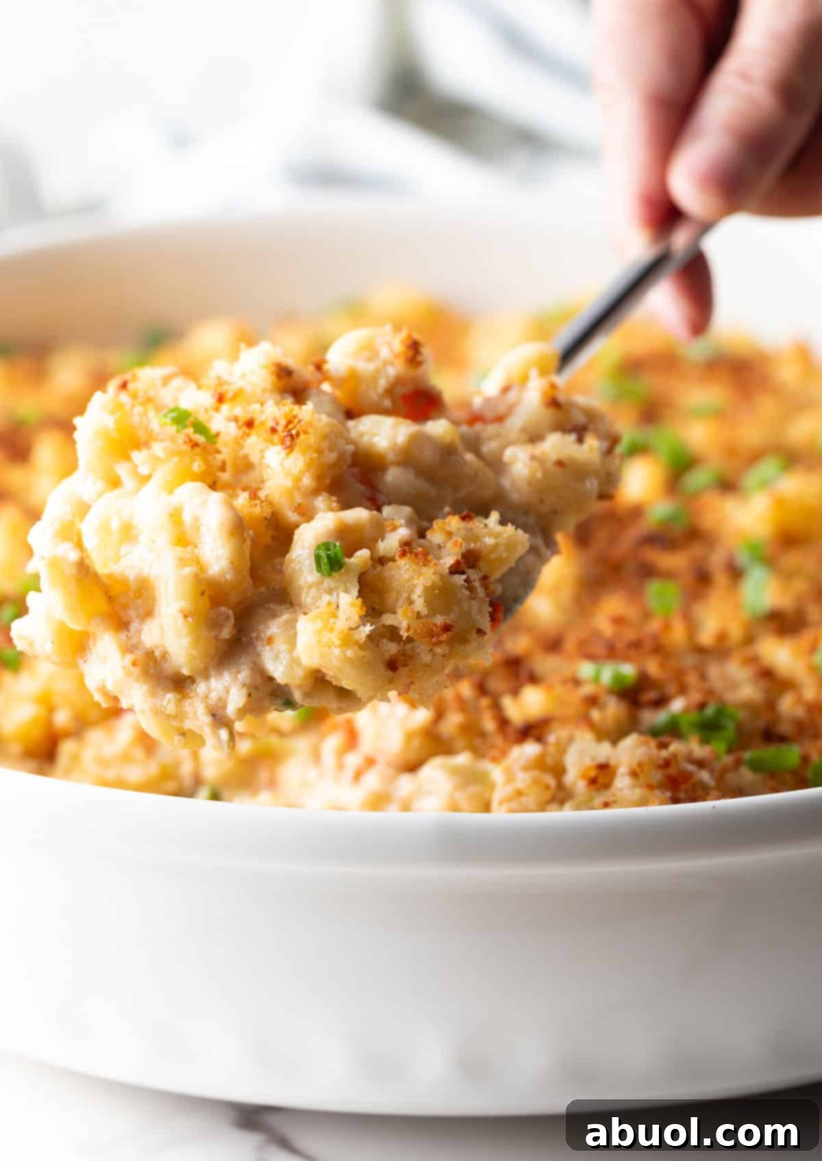 A spoonful of New Orleans mac and cheese