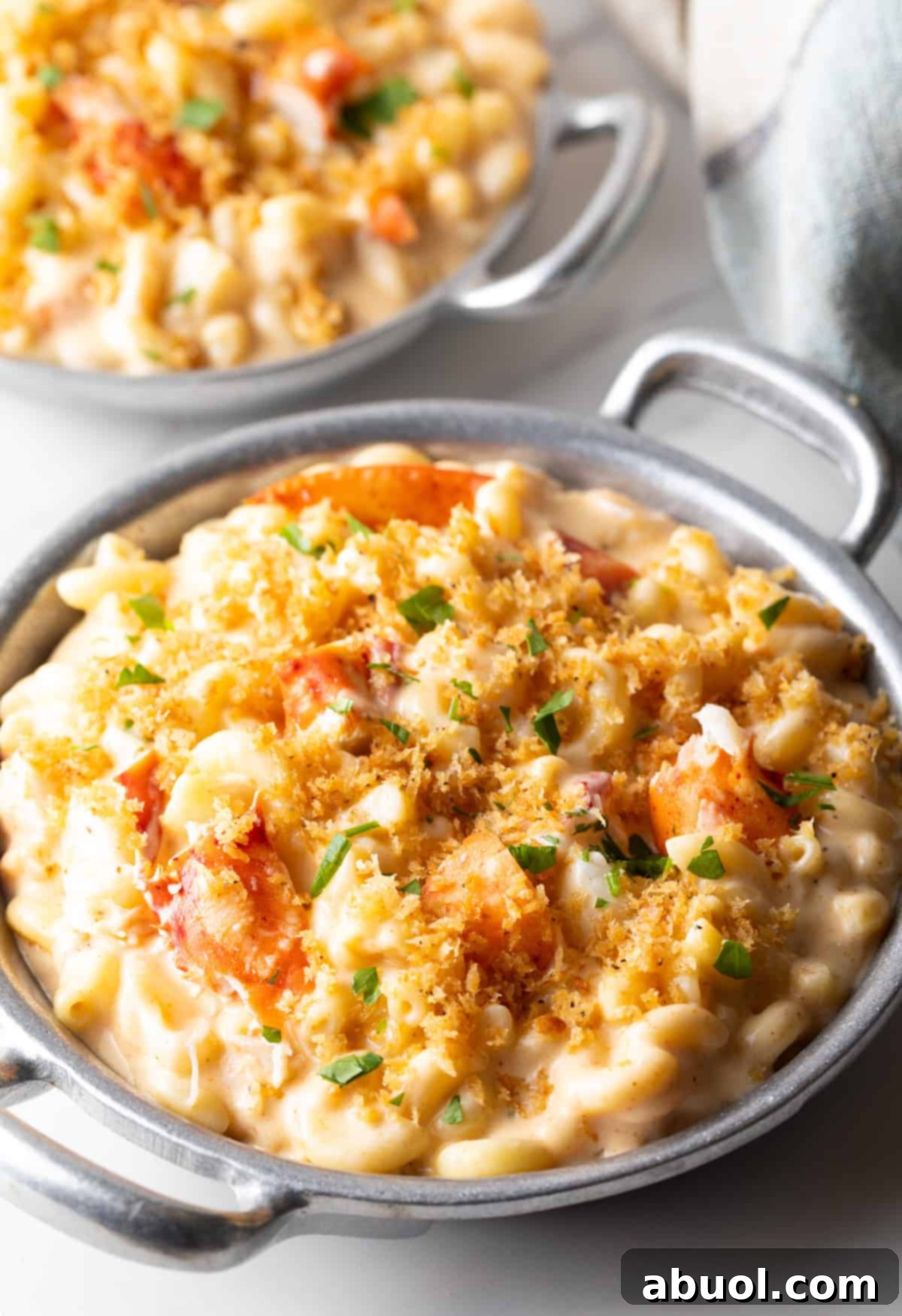 Bowl of lobster mac and cheese