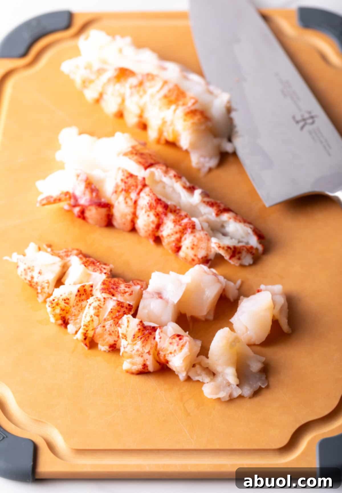 Chopped cooked lobster