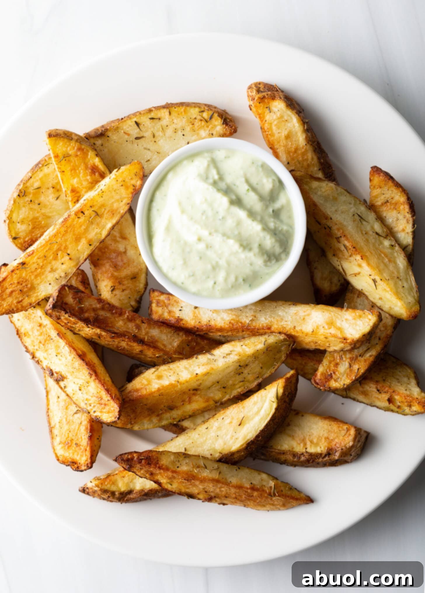 Air Fryer Potato Bites 12 Air Fryer Potato Wedges with Dipping Sauce