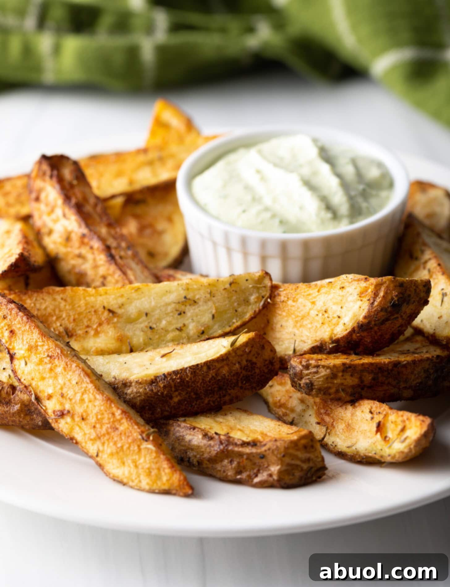 Air Fryer Potato Bites 13 Side View of Air Fryer Potato Wedges