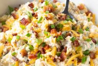 Creamy Loaded Baked Potato Salad with Bacon & Chives