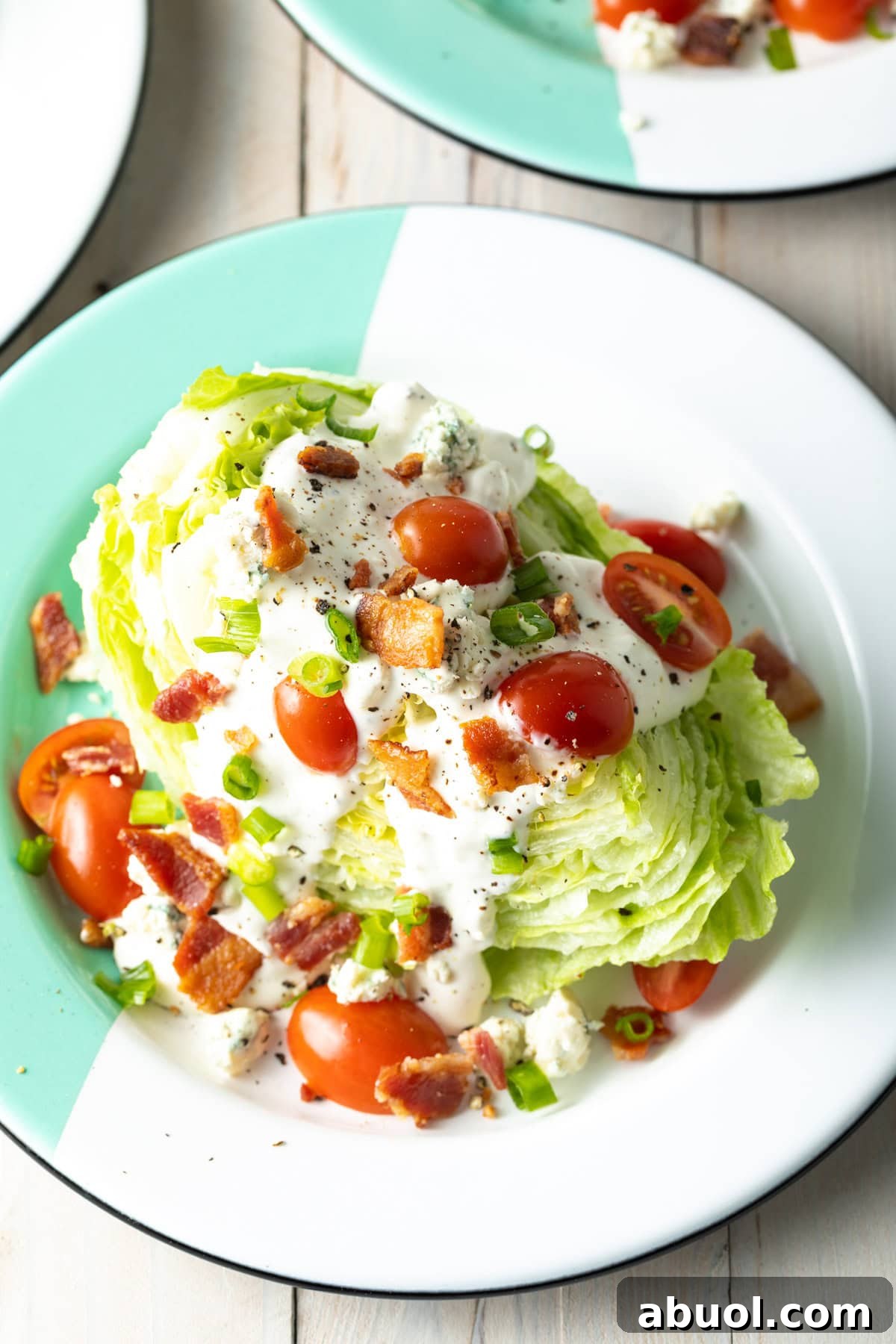 how to make a wedge salad - best EASY Blue Cheese Wedge Salad recipe with homemade blue cheese dressing