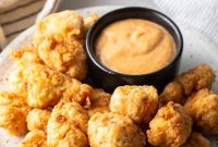 Crispy Fish Nuggets with Lemon Dill Dip